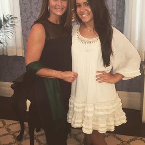 Cream peasant-style dress